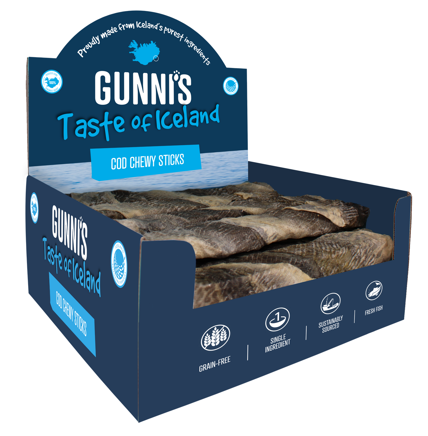 8 COD SKIN CHEWY STICKS BULK